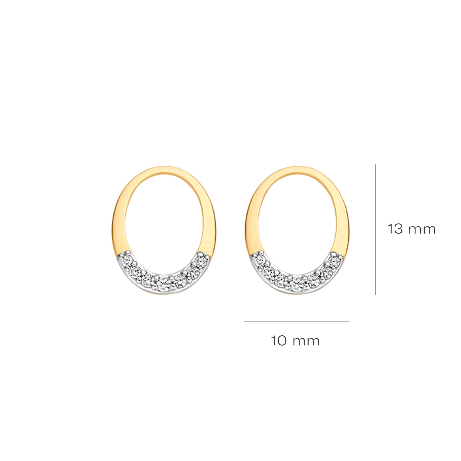 Blush Oorbelbedels 9053YZI -  Geel Goud (14k) met Zirkonia