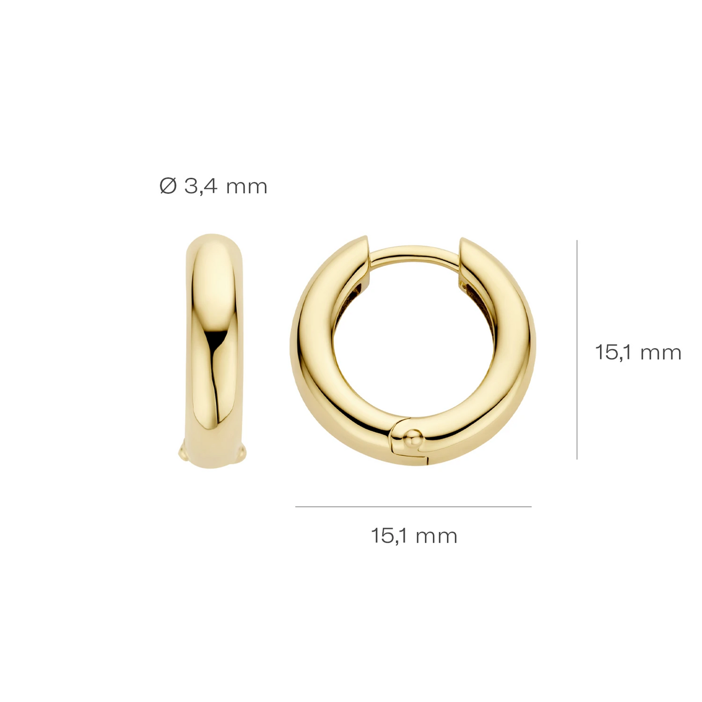 Blush Oorbellen 7026YGO -  Geel Goud (14k)