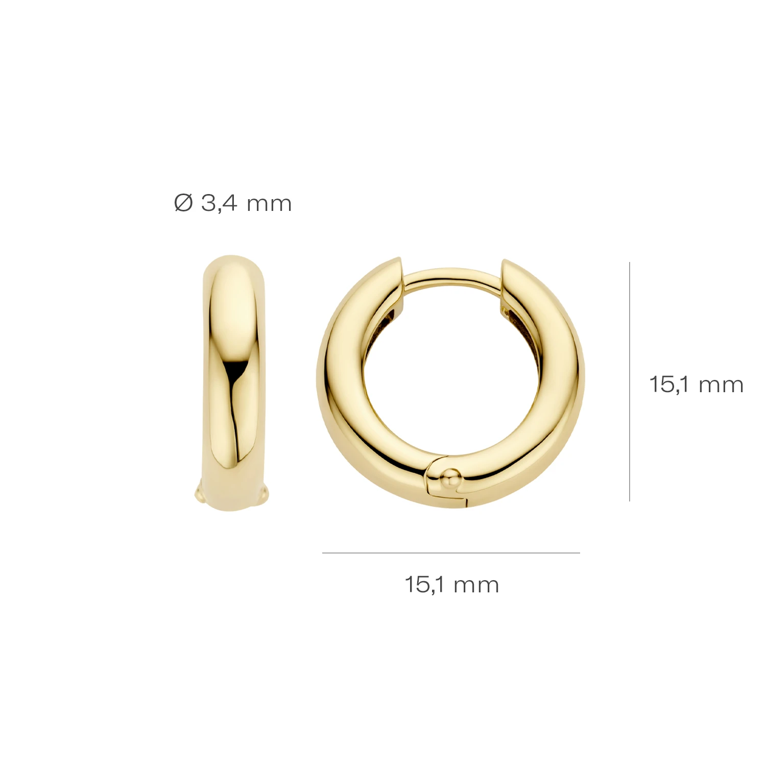 Blush Oorbellen 7026YGO -  Geel Goud (14k)
