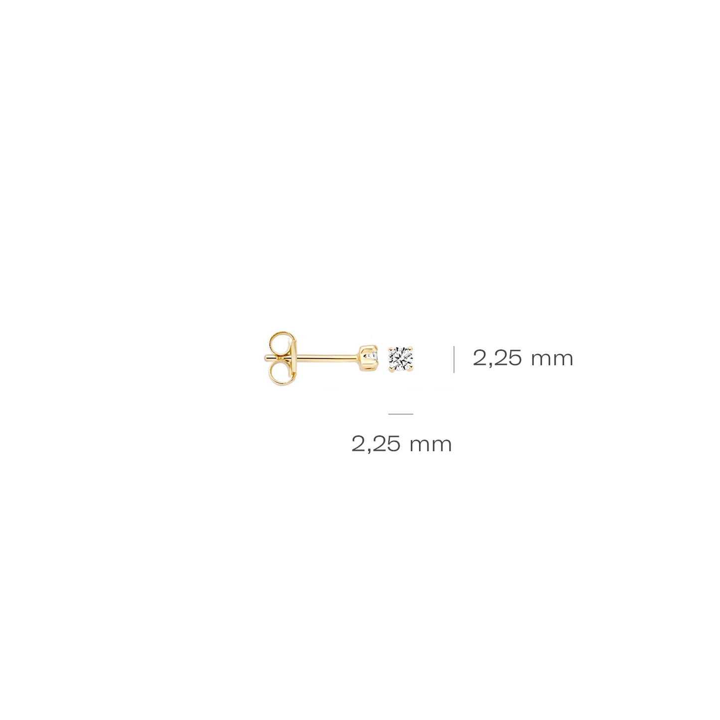 Blush Oorbellen 7138YZI -  Geel Goud (14k) met Zirkonia