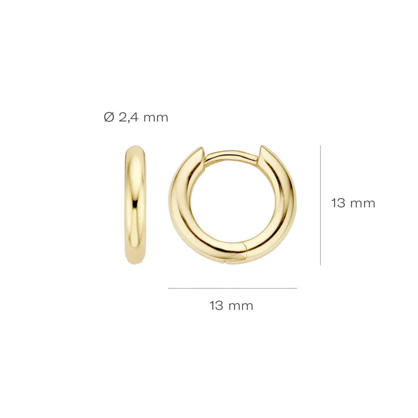 Blush Oorbellen 7165YGO -  Geel Goud (14k)
