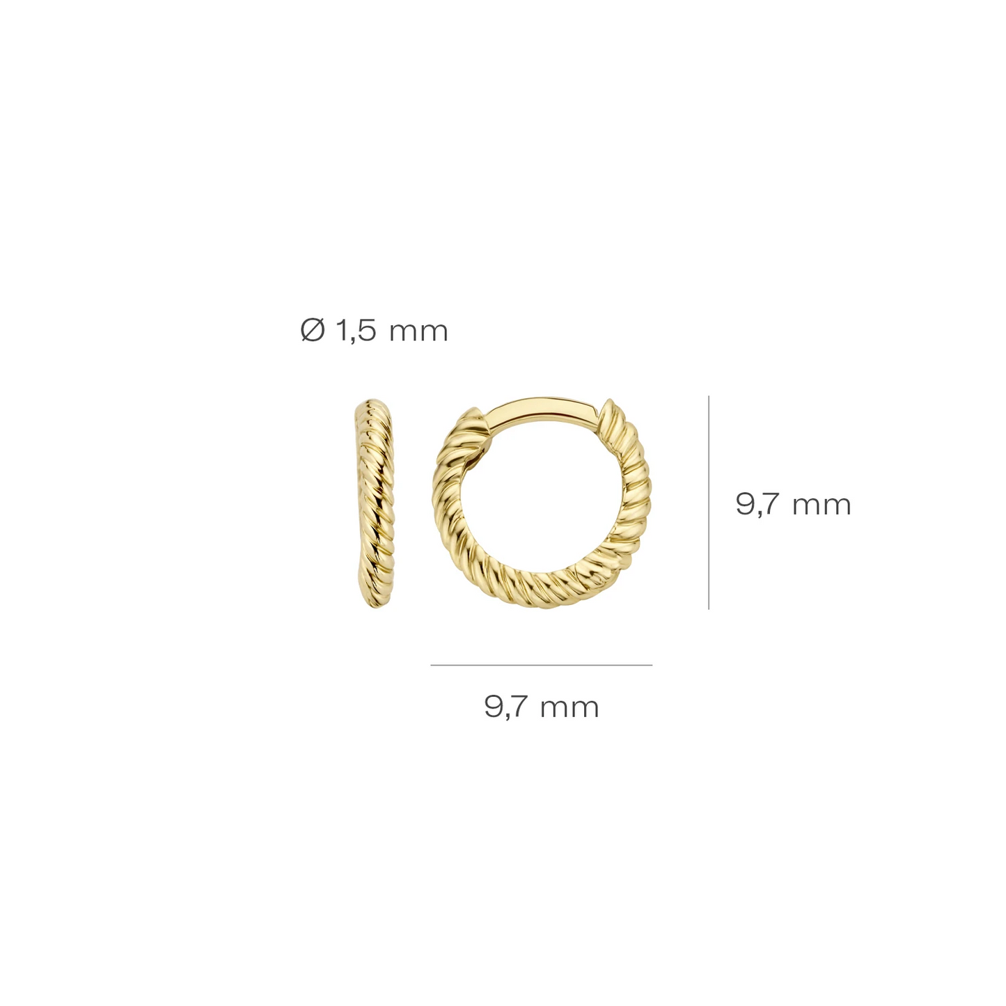 Blush Oorbellen 7231YGO - Geel Goud (14k)