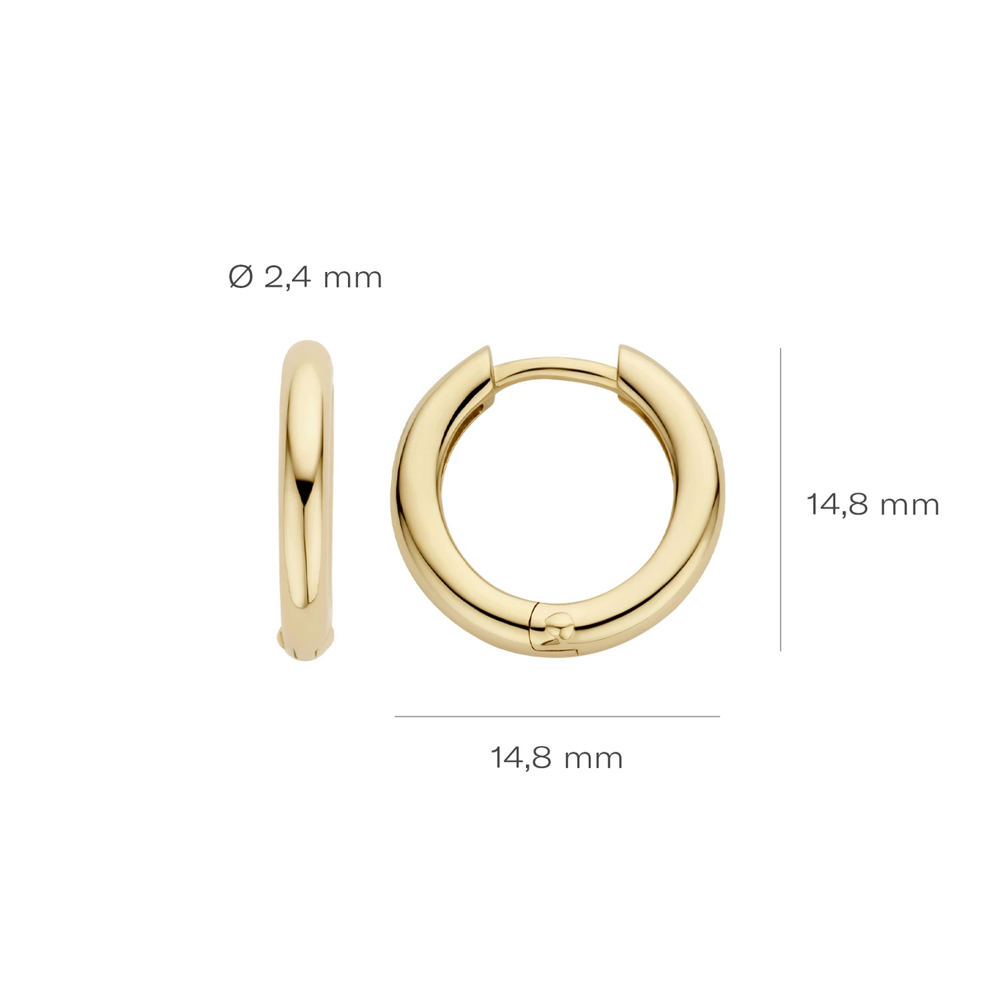 Blush Oorbellen 7317YGO -  Geel Goud (14k)