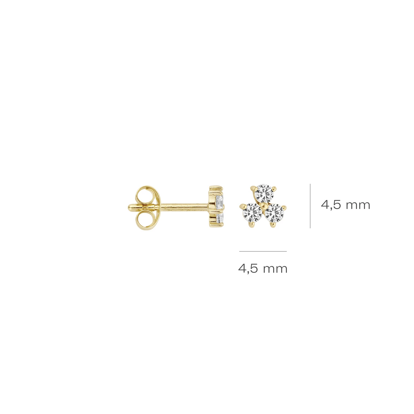 Blush Oorknoppen 7197YZI - Geel Goud (14k) met Zirkonia