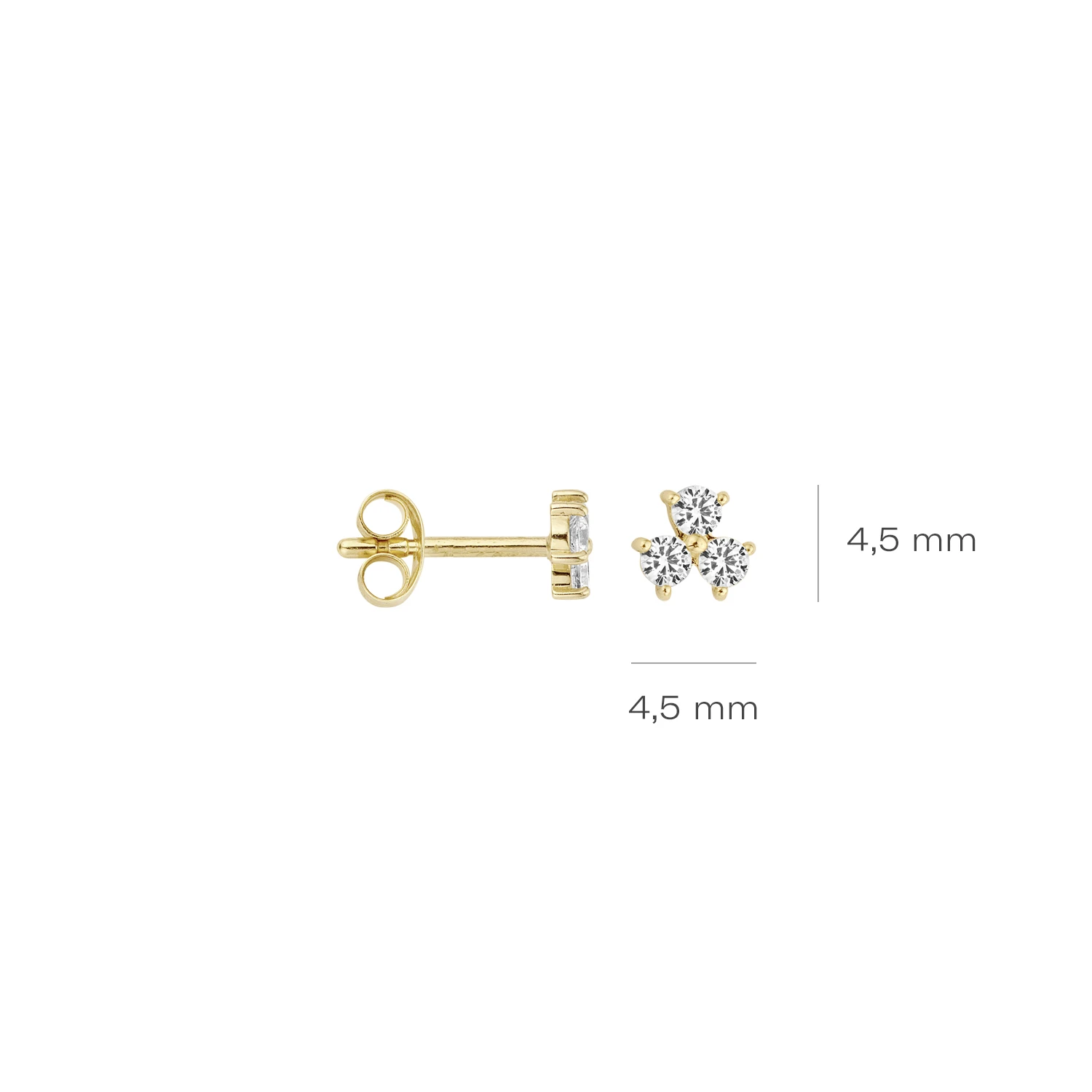 Blush Oorknoppen 7197YZI - Geel Goud (14k) met Zirkonia