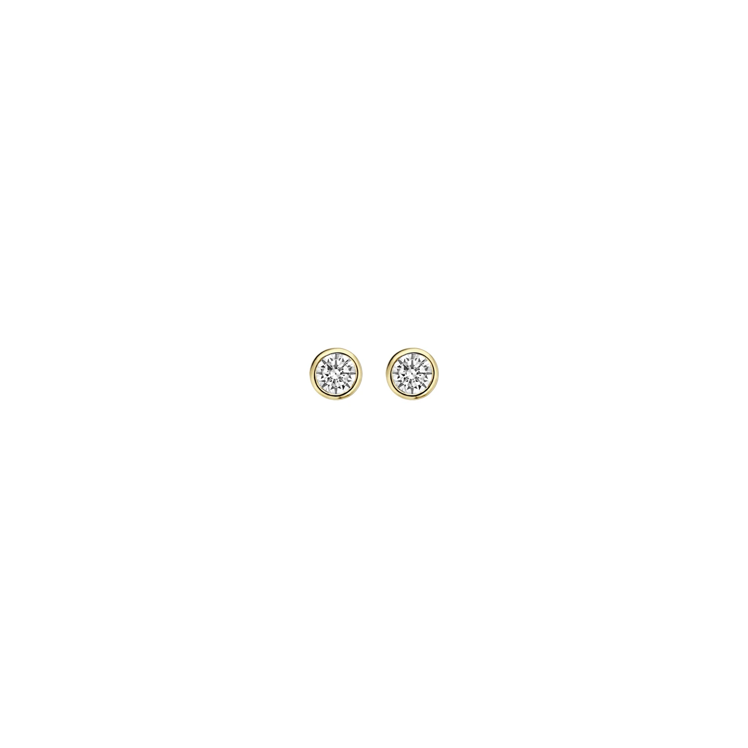 Blush Oorknoppen 7255YZI - Geel Goud met Zirkonia (14k)