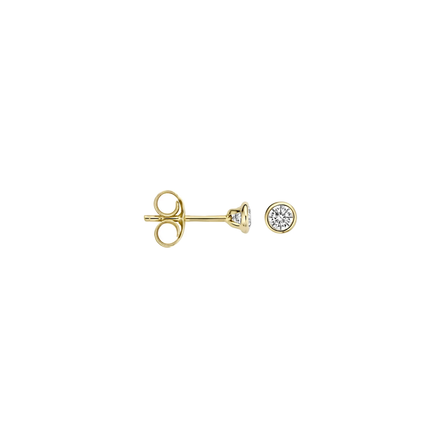 Blush Oorknoppen 7255YZI - Geel Goud met Zirkonia (14k)