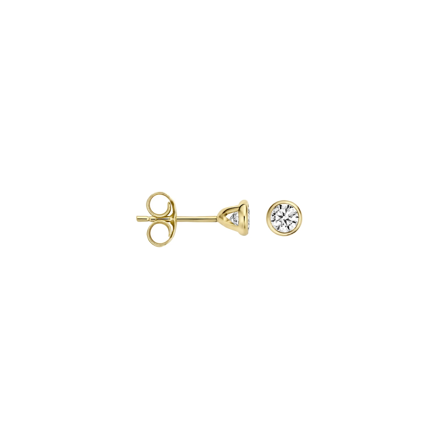 Blush Oorknoppen 7256YZI - Geel Goud met Zirkonia (14k)