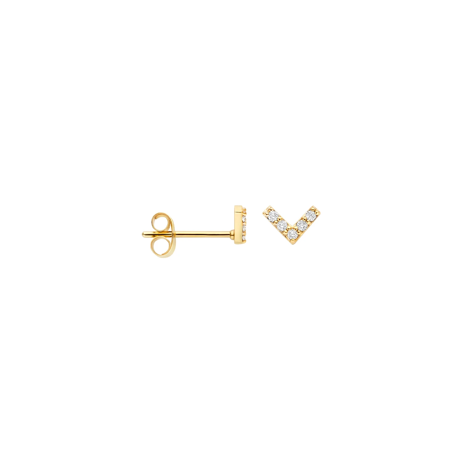 Blush Oorknoppen 7374YZI - Geelgoud (14k) met Zirconia
