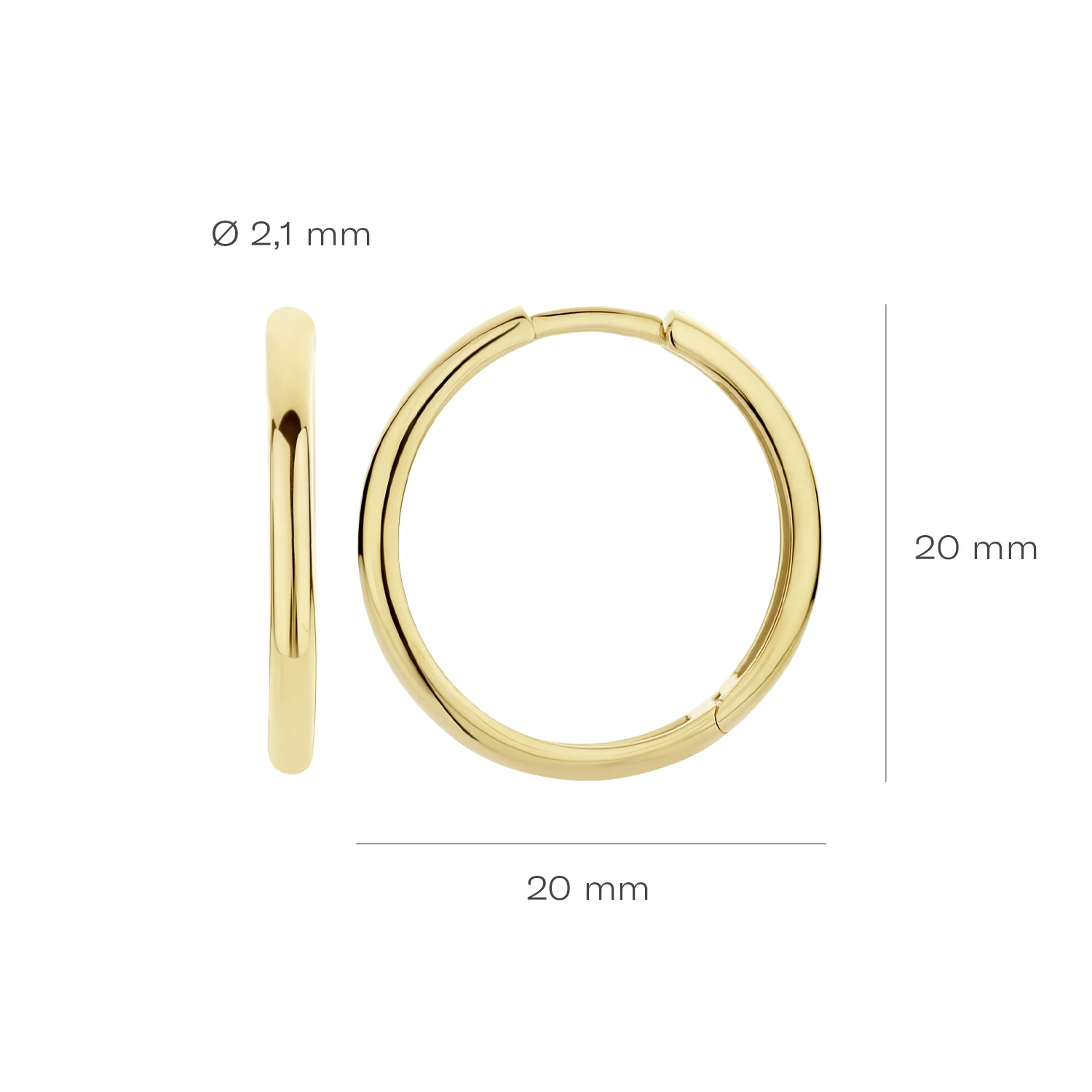 Blush Oorringen 7274YGO - Geel Goud (14k)