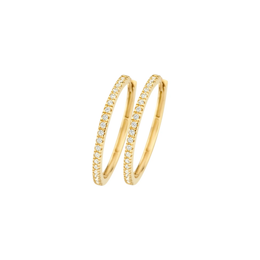 Blush Oorringen 7306YZI - Geel Goud (14k) met Zirkonia