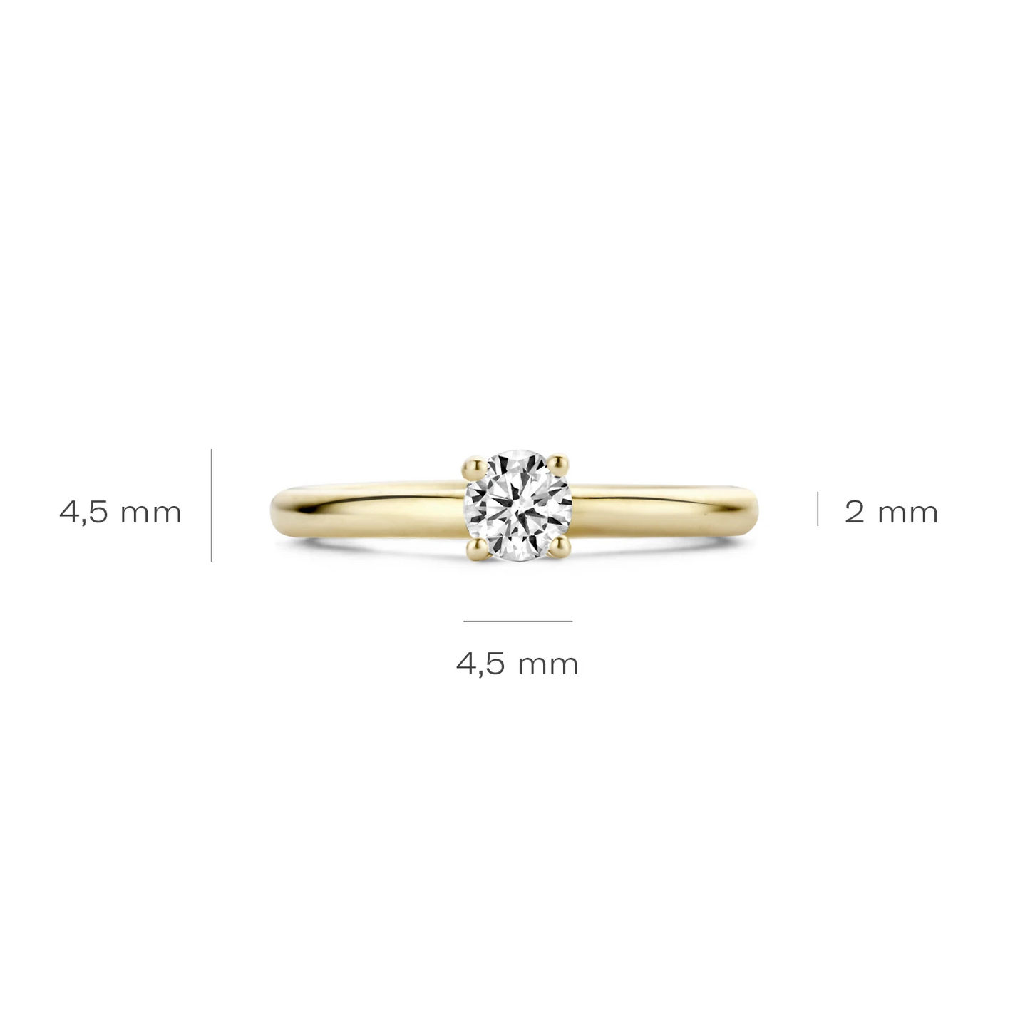 Blush Ring 1133YZI -  Geel Goud (14k) met Zirkonia