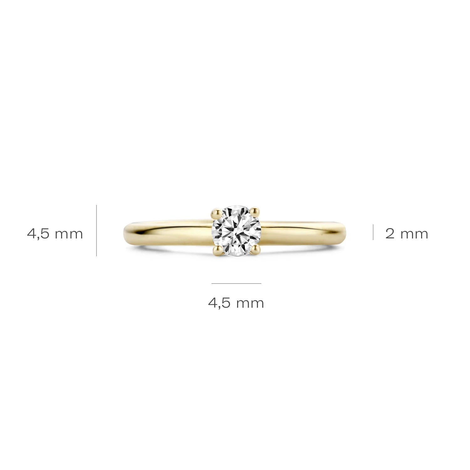 Blush Ring 1133YZI -  Geel Goud (14k) met Zirkonia