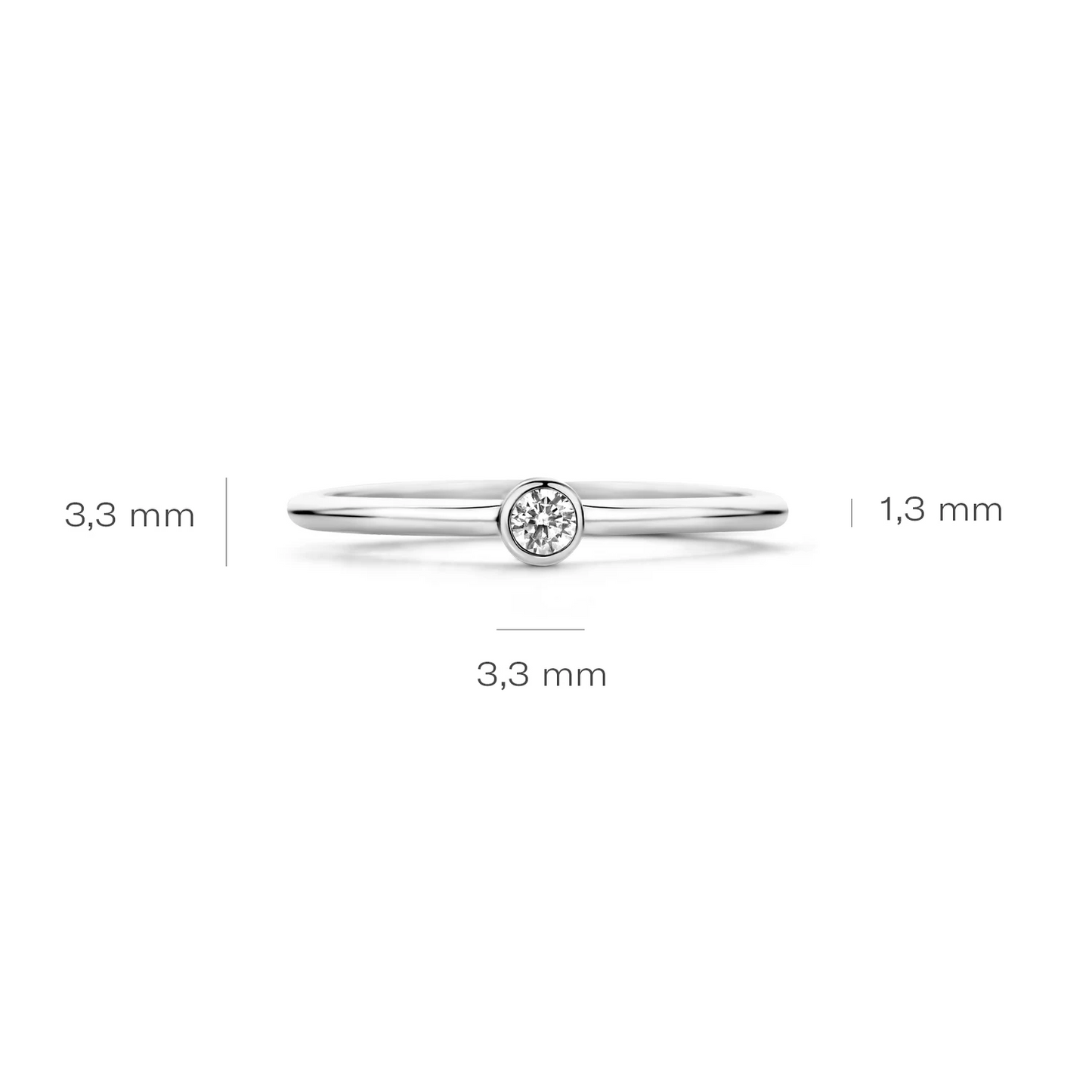 Blush Ring 1198WZI - Wit Goud (14k) met Zirkonia
