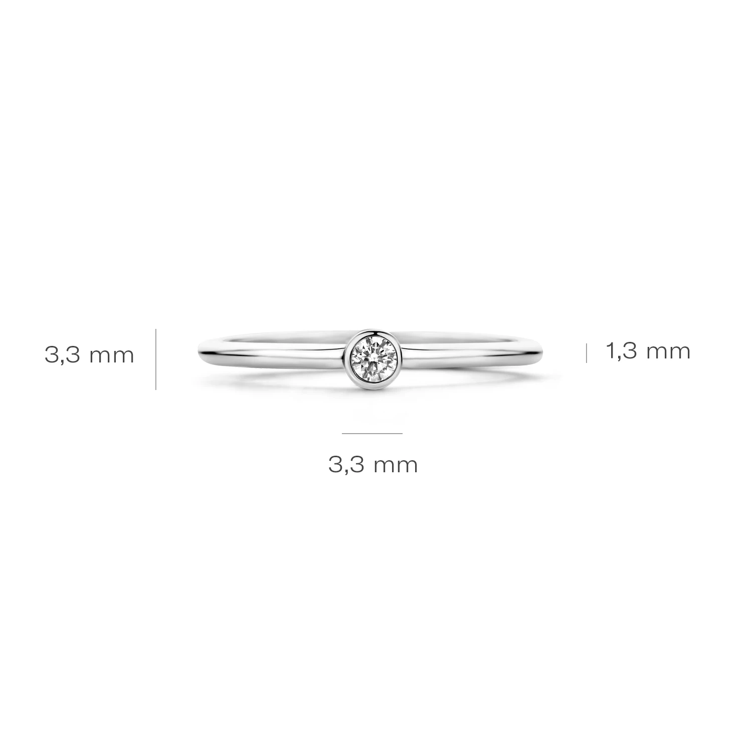 Blush Ring 1198WZI - Wit Goud (14k) met Zirkonia