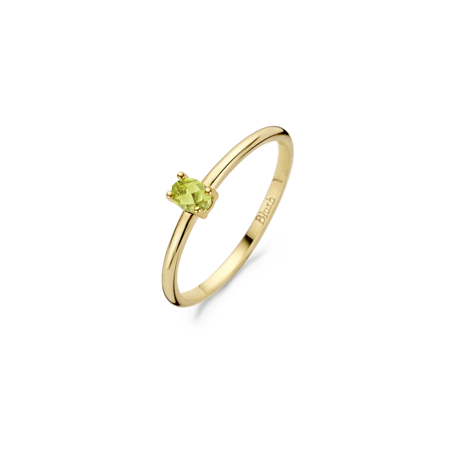 Blush Ring 1204WBT - Geel Goud met (14k) met Groene Peridot