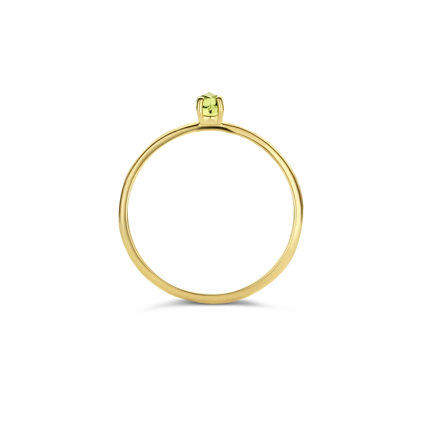 Blush Ring 1204WBT - Geel Goud met (14k) met Groene Peridot