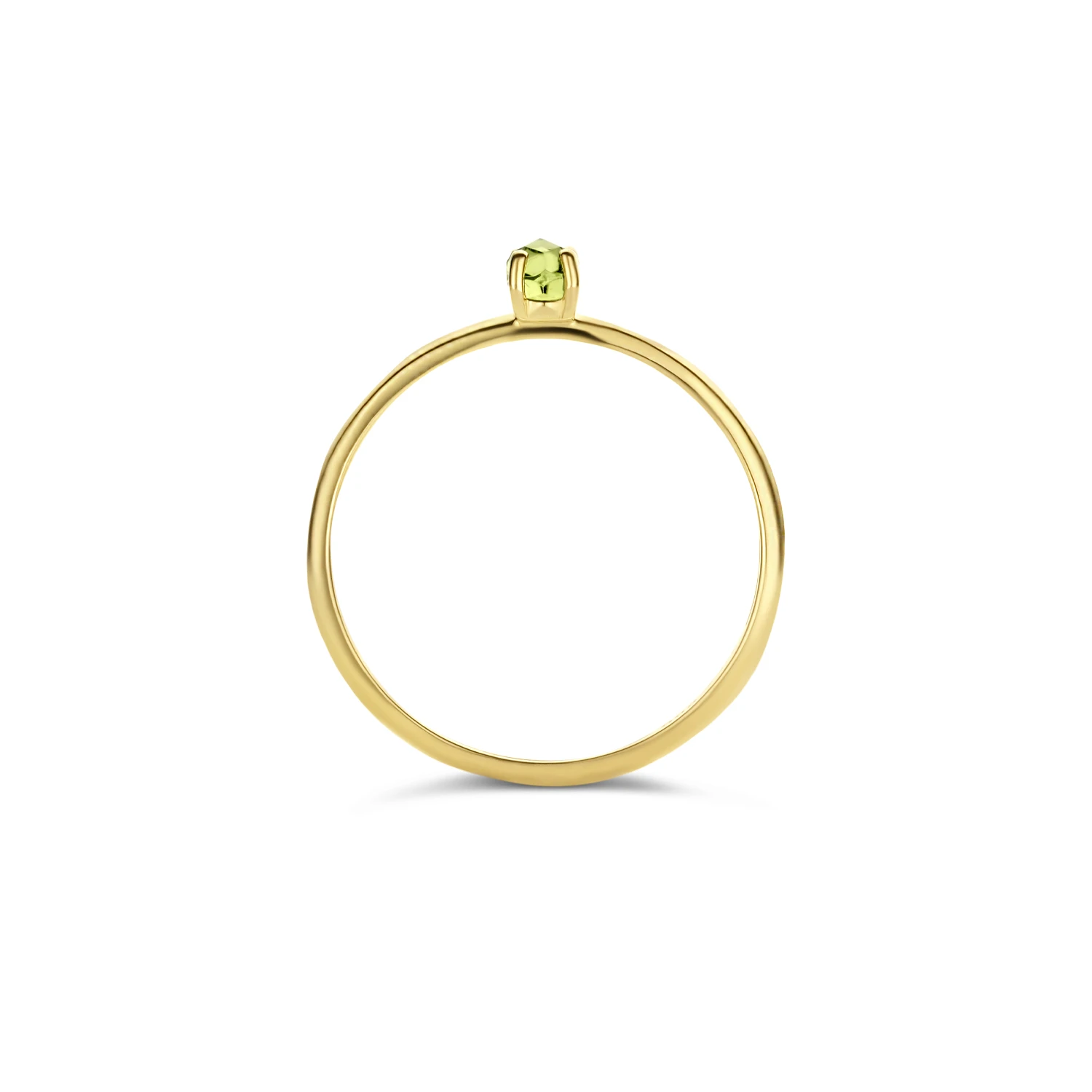 Blush Ring 1204WBT - Geel Goud met (14k) met Groene Peridot