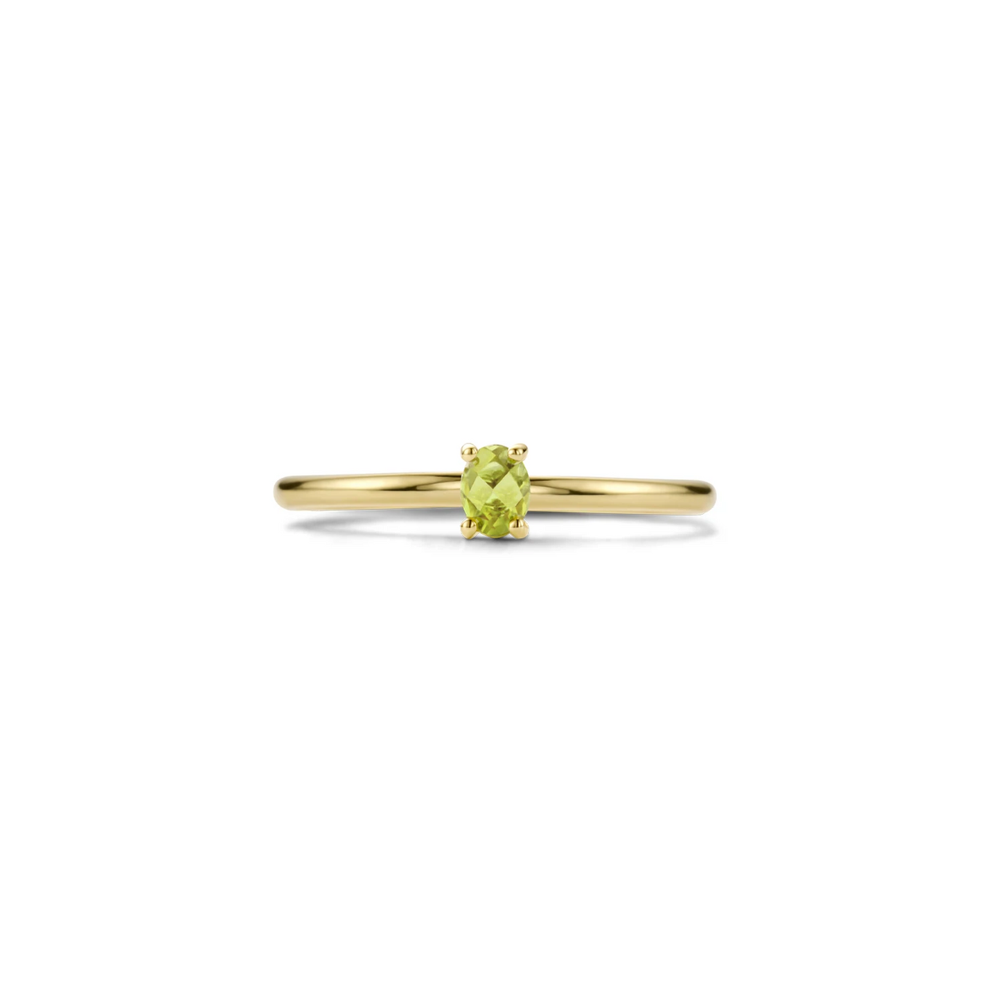 Blush Ring 1204WBT - Geel Goud met (14k) met Groene Peridot