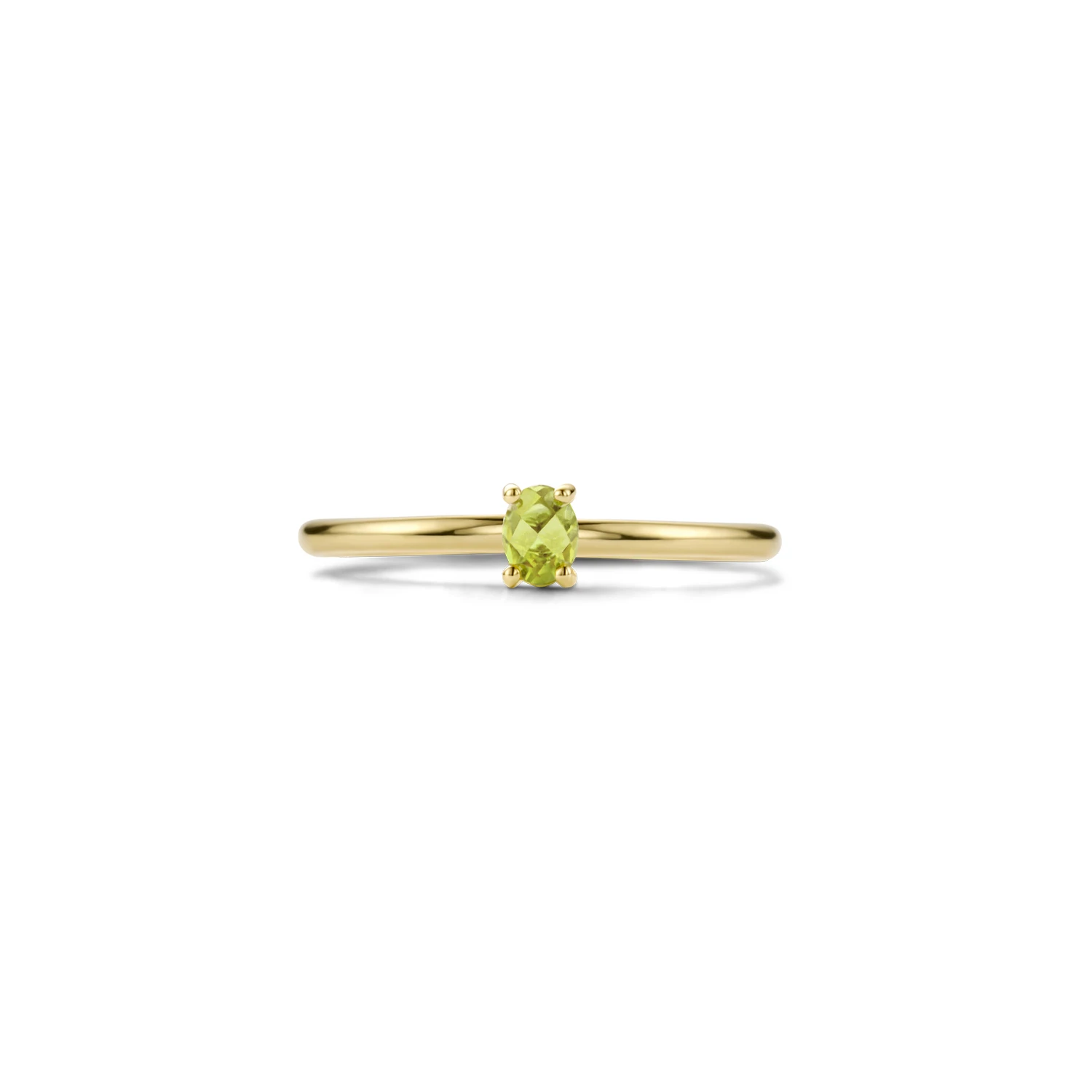 Blush Ring 1204WBT - Geel Goud met (14k) met Groene Peridot