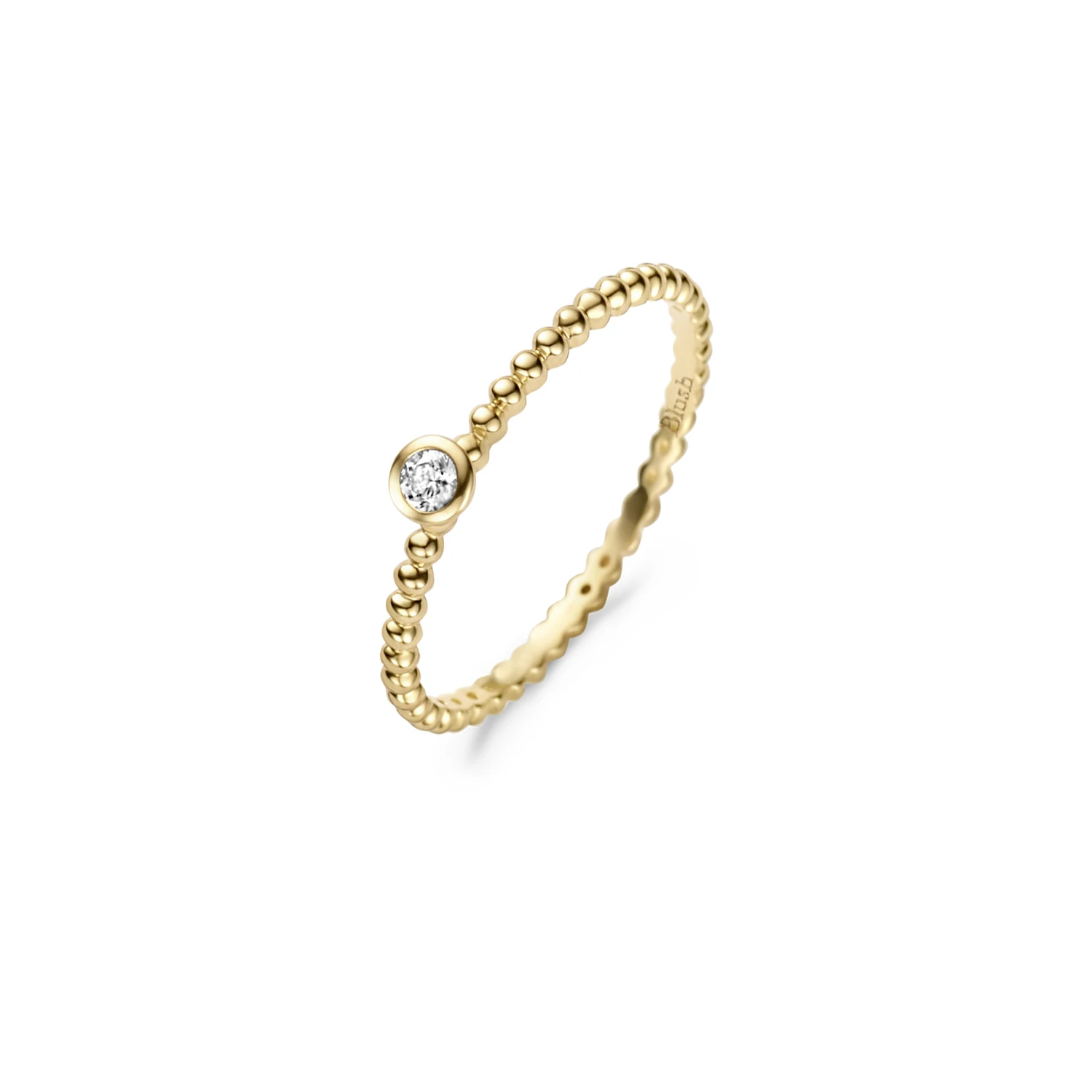 Blush Ring 1216YZI - Geel Goud met Zirkonia (14k)