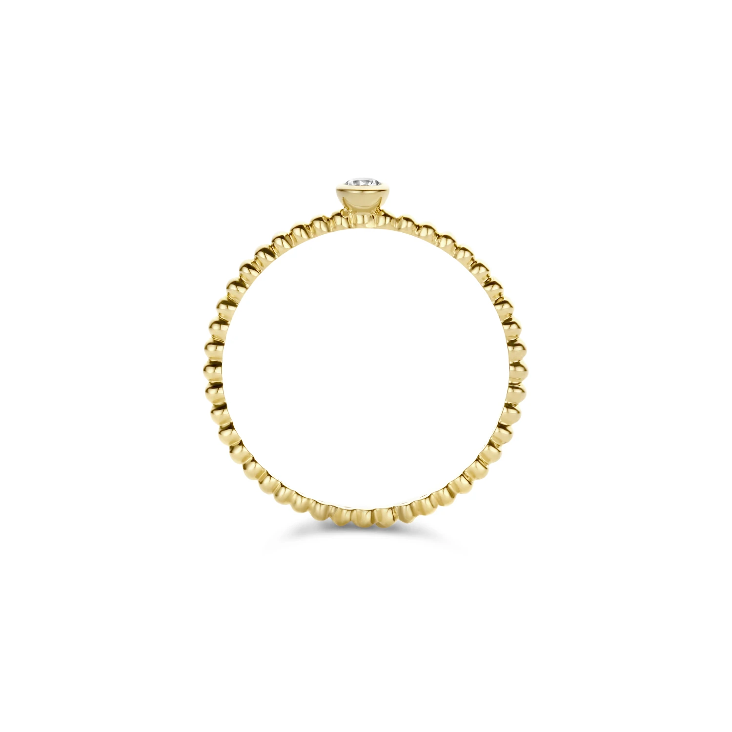 Blush Ring 1216YZI - Geel Goud met Zirkonia (14k)