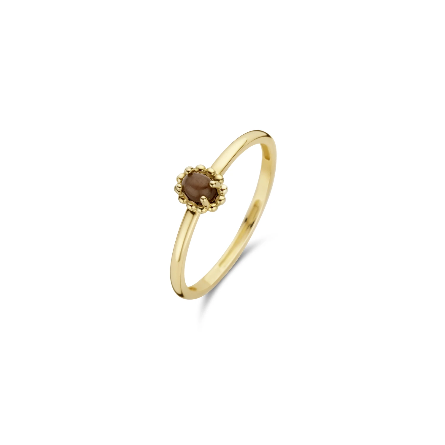 Blush Ring 1225YCB - Geel Goud met (14k) met Cat's eye Brown