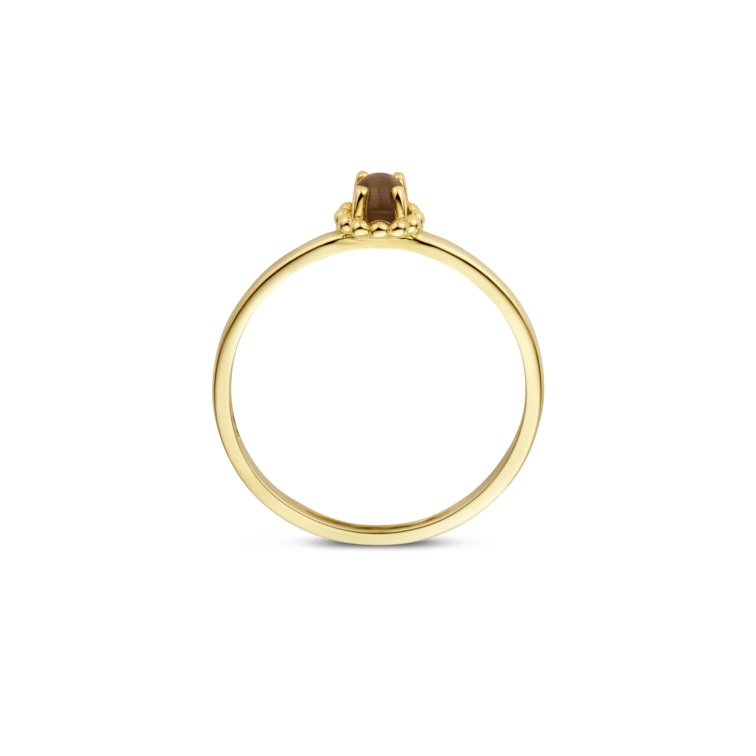 Blush Ring 1225YCB - Geel Goud met (14k) met Cat's eye Brown