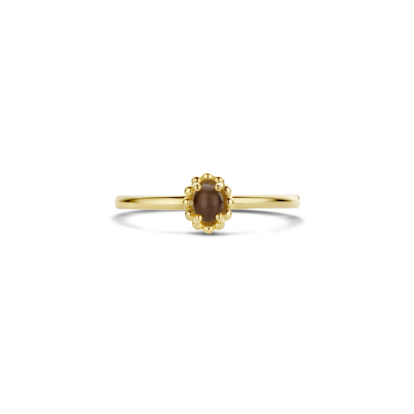 Blush Ring 1225YCB - Geel Goud met (14k) met Cat's eye Brown