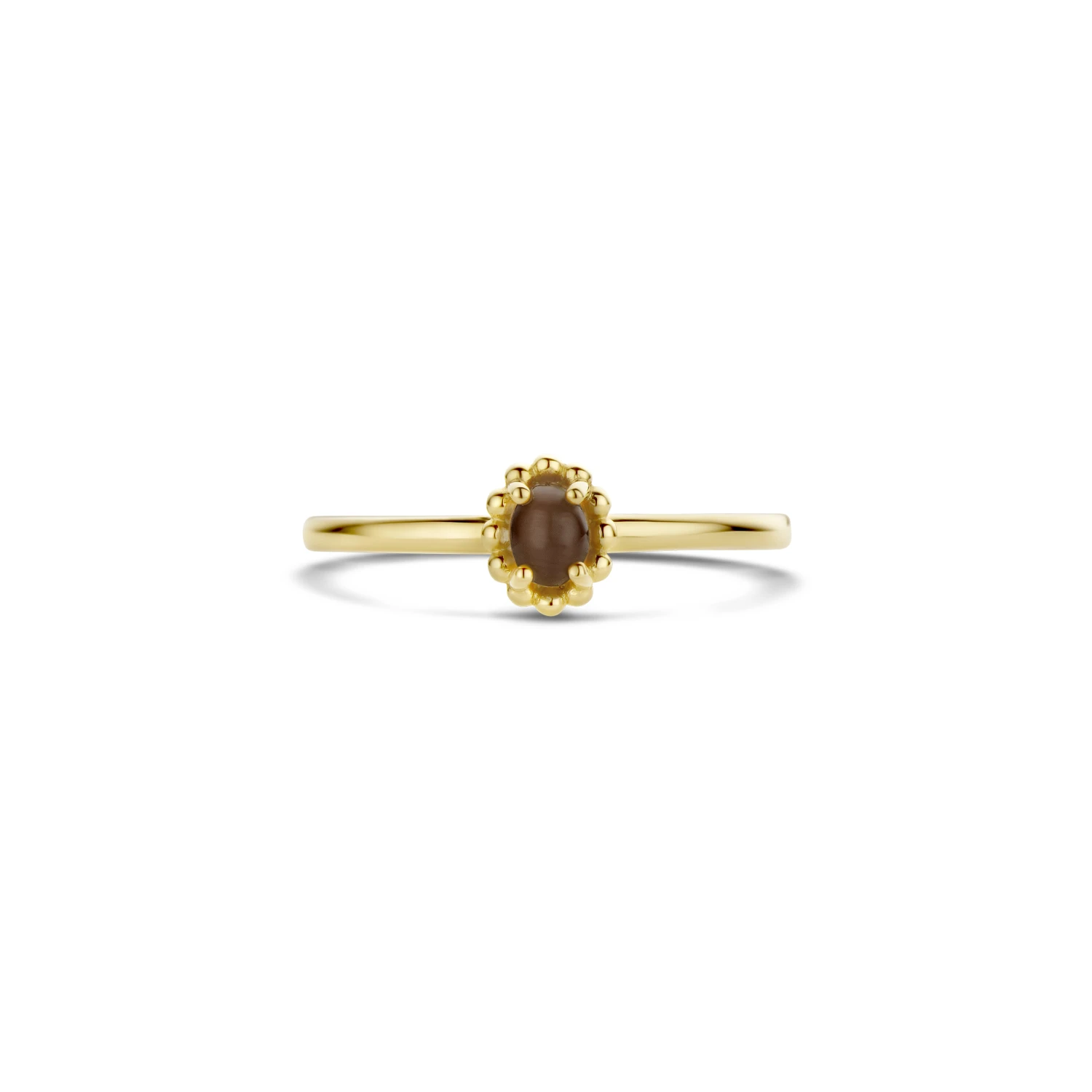Blush Ring 1225YCB - Geel Goud met (14k) met Cat's eye Brown