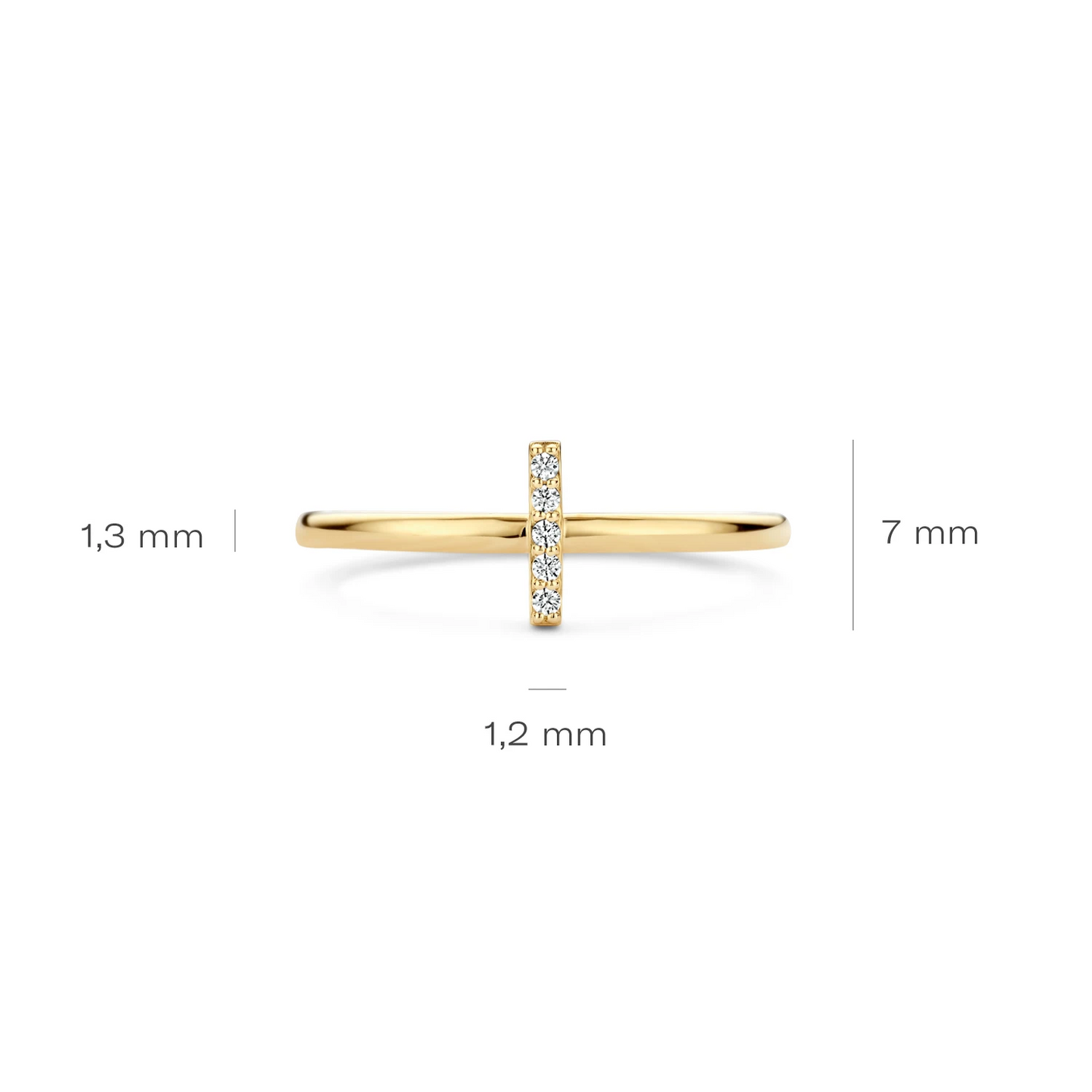 Blush Ring 1252YZI - Geel Goud (14k) met Zirkonia