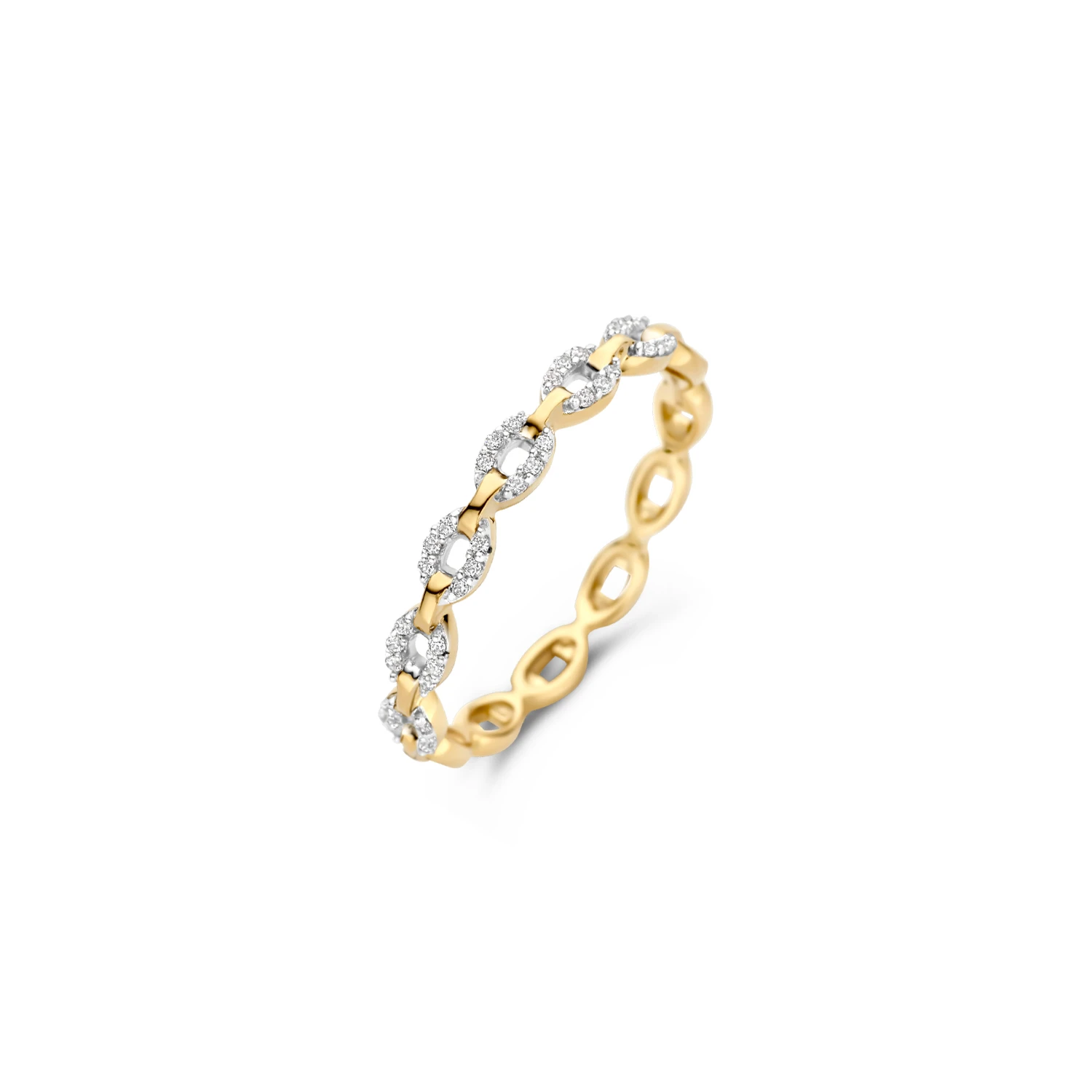 Blush Ring 1257BZI - Geel- en Witgoud (14k) met Zirkonia