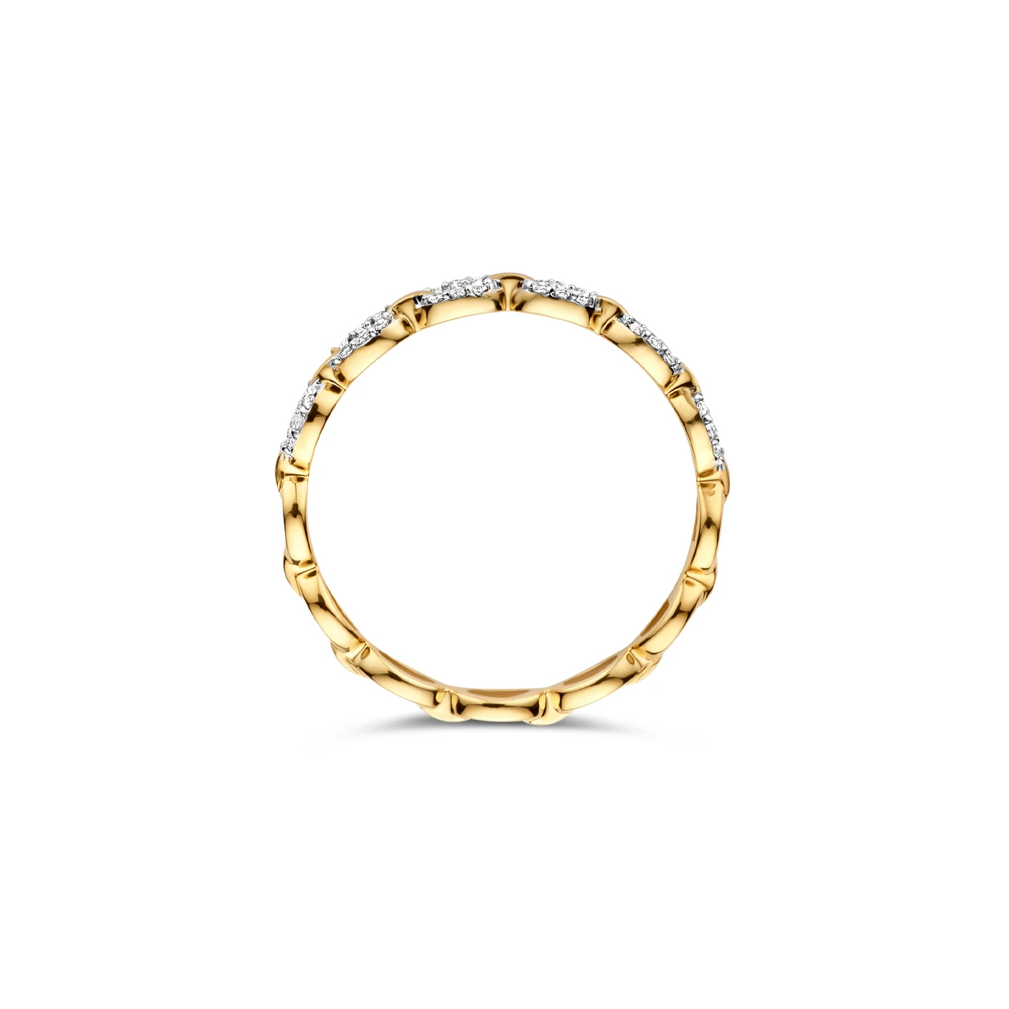 Blush Ring 1257BZI - Geel- en Witgoud (14k) met Zirkonia