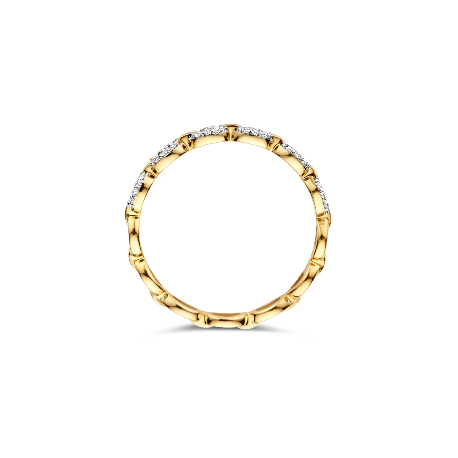 Blush Ring 1257BZI - Geel- en Witgoud (14k) met Zirkonia