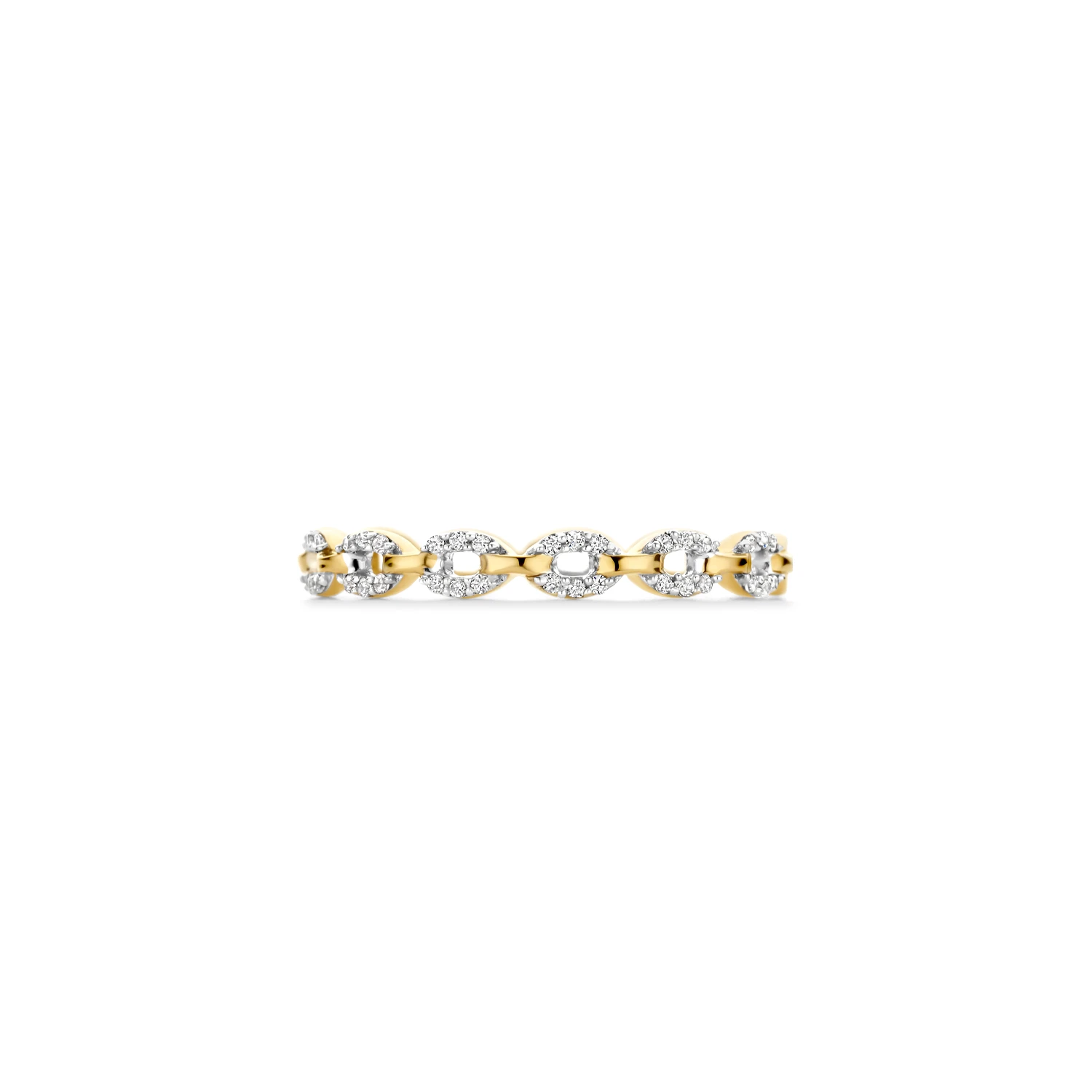 Blush Ring 1257BZI - Geel- en Witgoud (14k) met Zirkonia