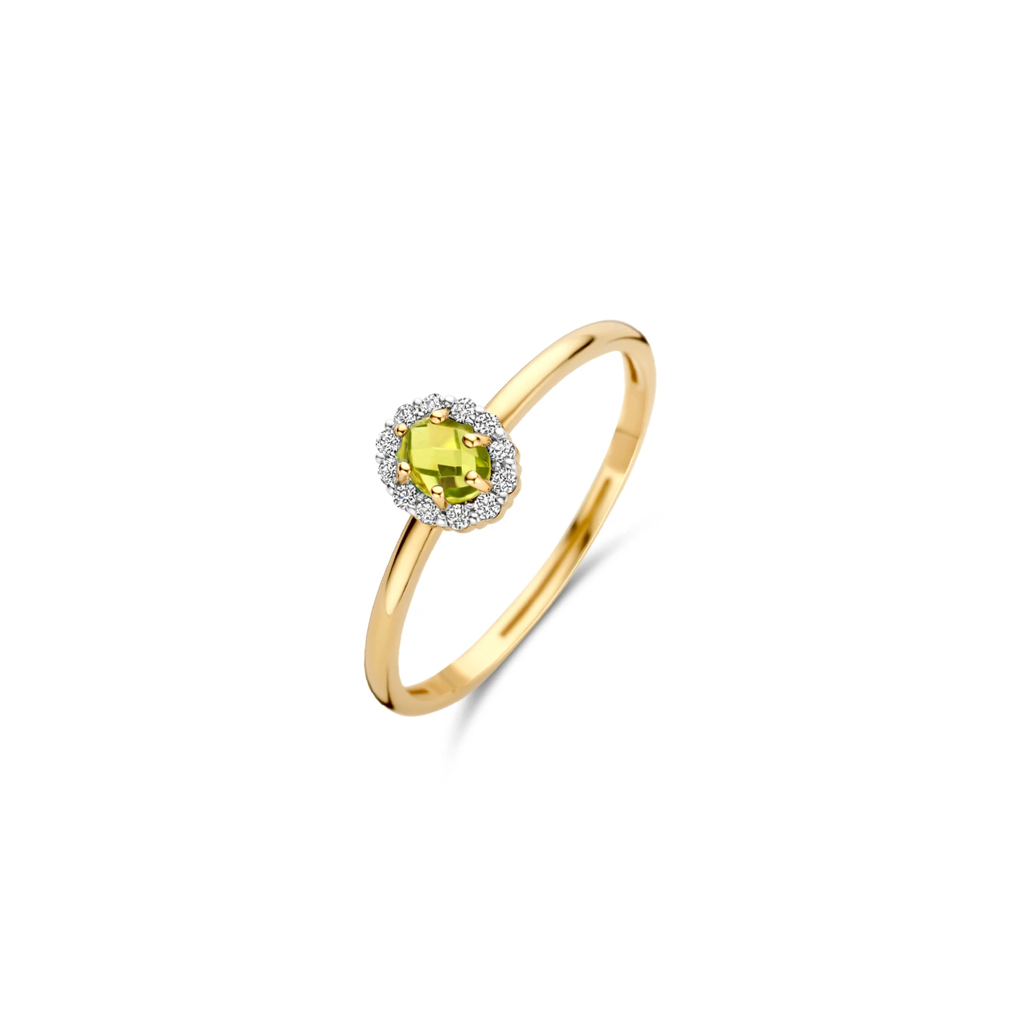 Blush Ring 1258YGP - Geelgoud (14k) met Peridot en Zirkonia