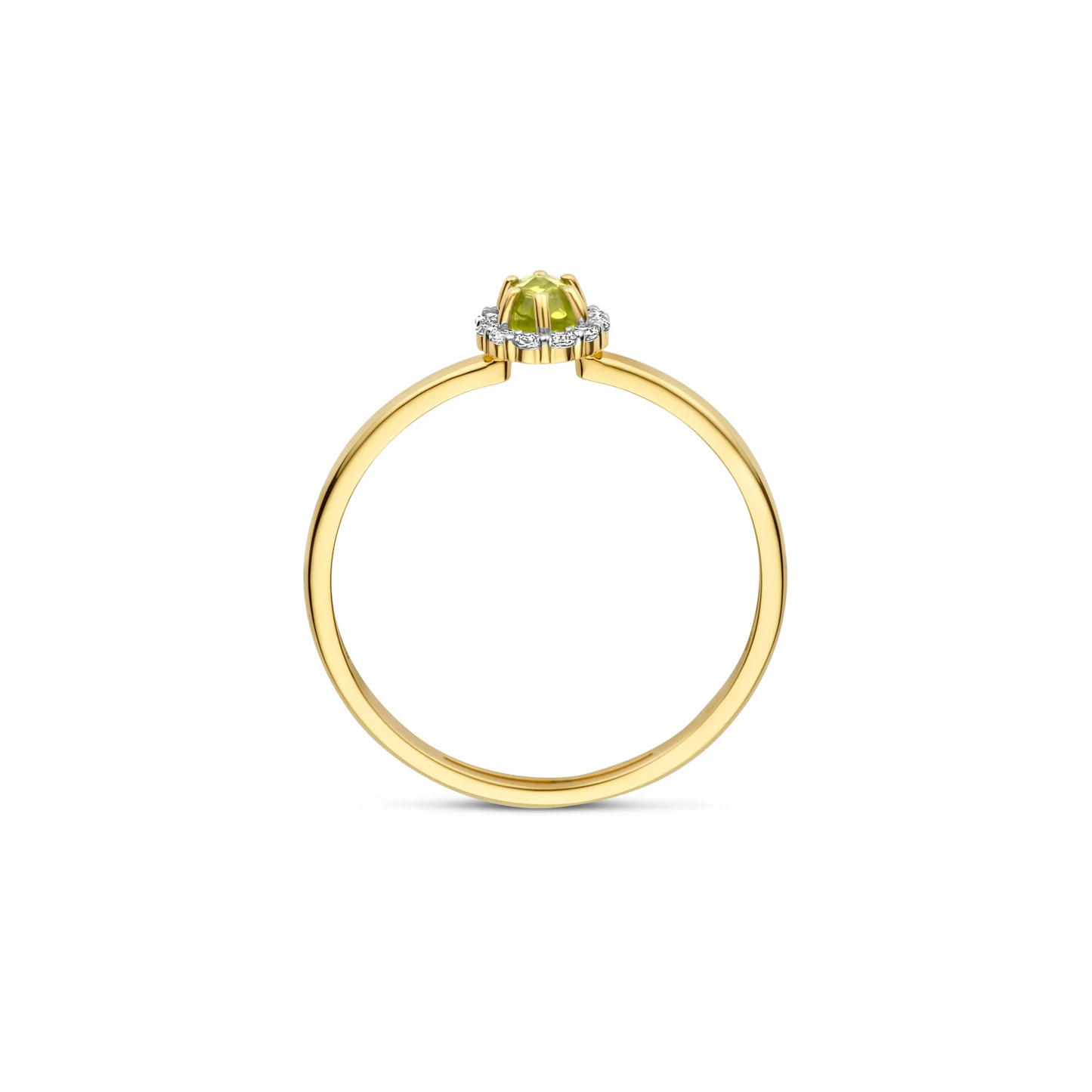 Blush Ring 1258YGP - Geelgoud (14k) met Peridot en Zirkonia