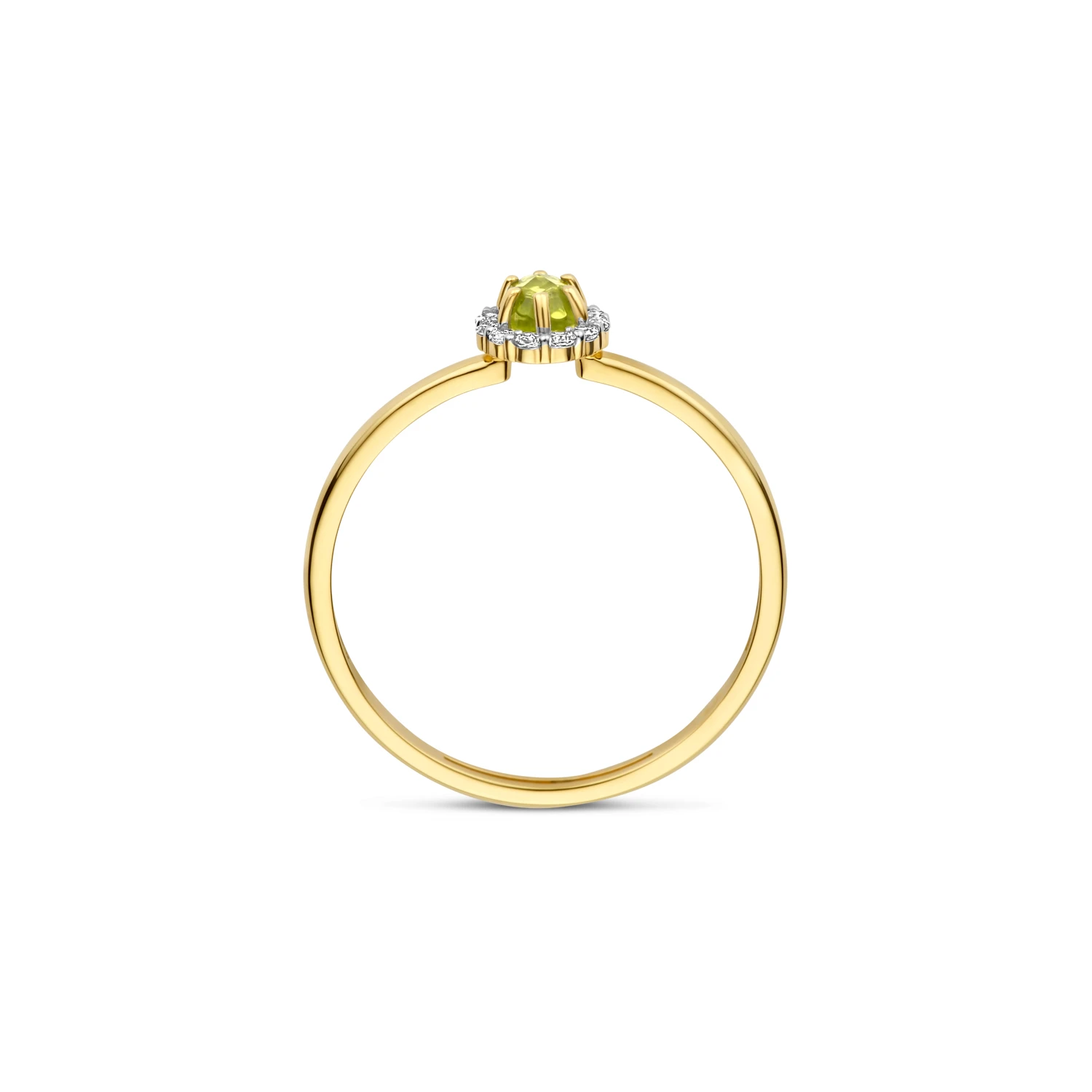 Blush Ring 1258YGP - Geelgoud (14k) met Peridot en Zirkonia