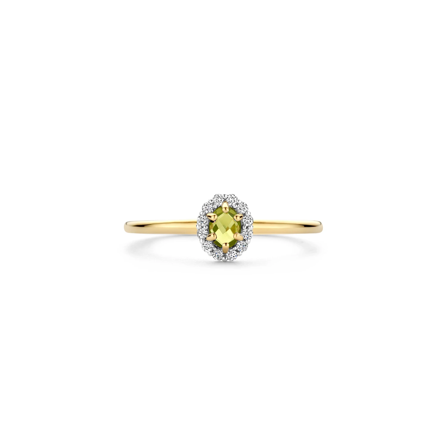 Blush Ring 1258YGP - Geelgoud (14k) met Peridot en Zirkonia