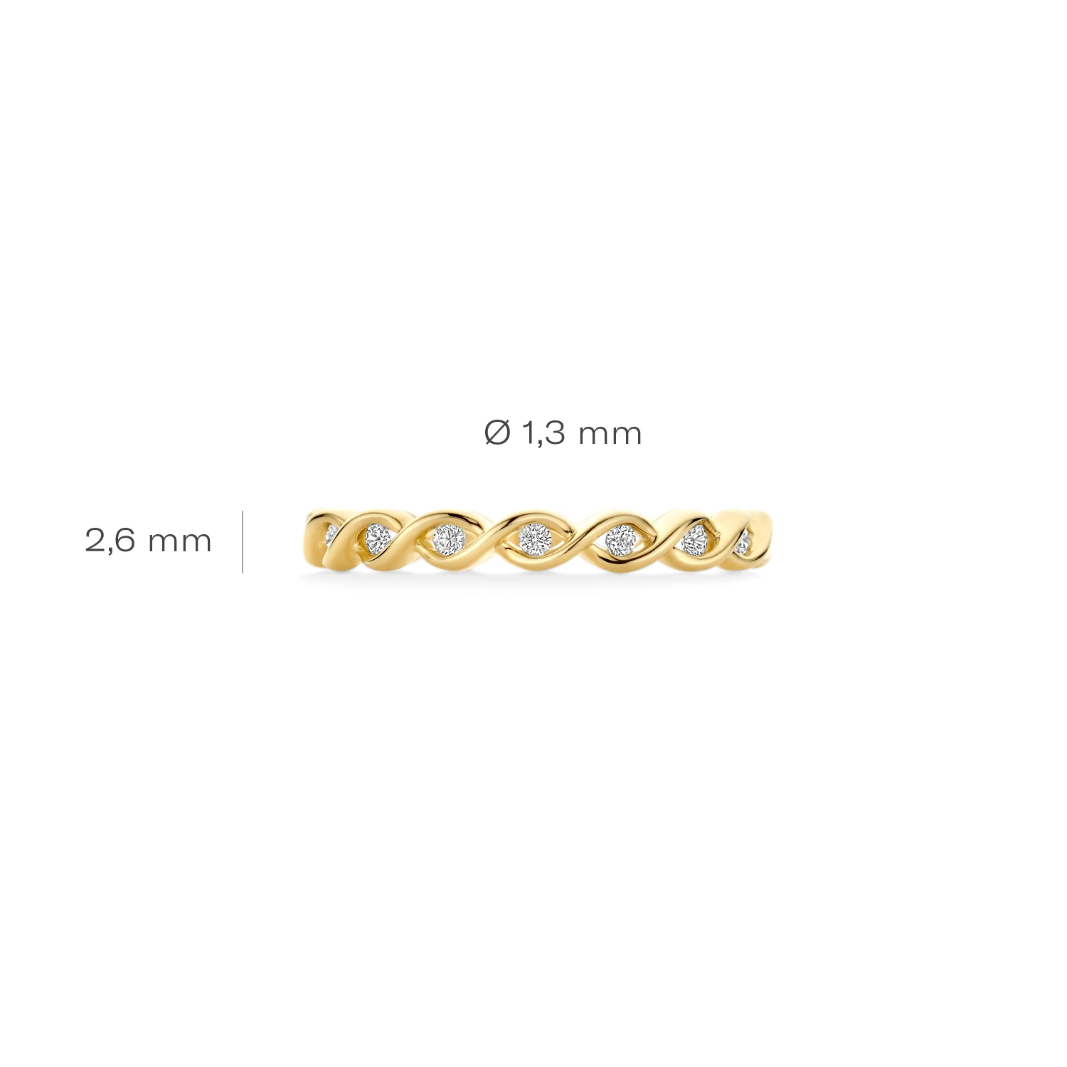 Blush Ring 1259YZI - Geelgoud (14k) met Zirkonia