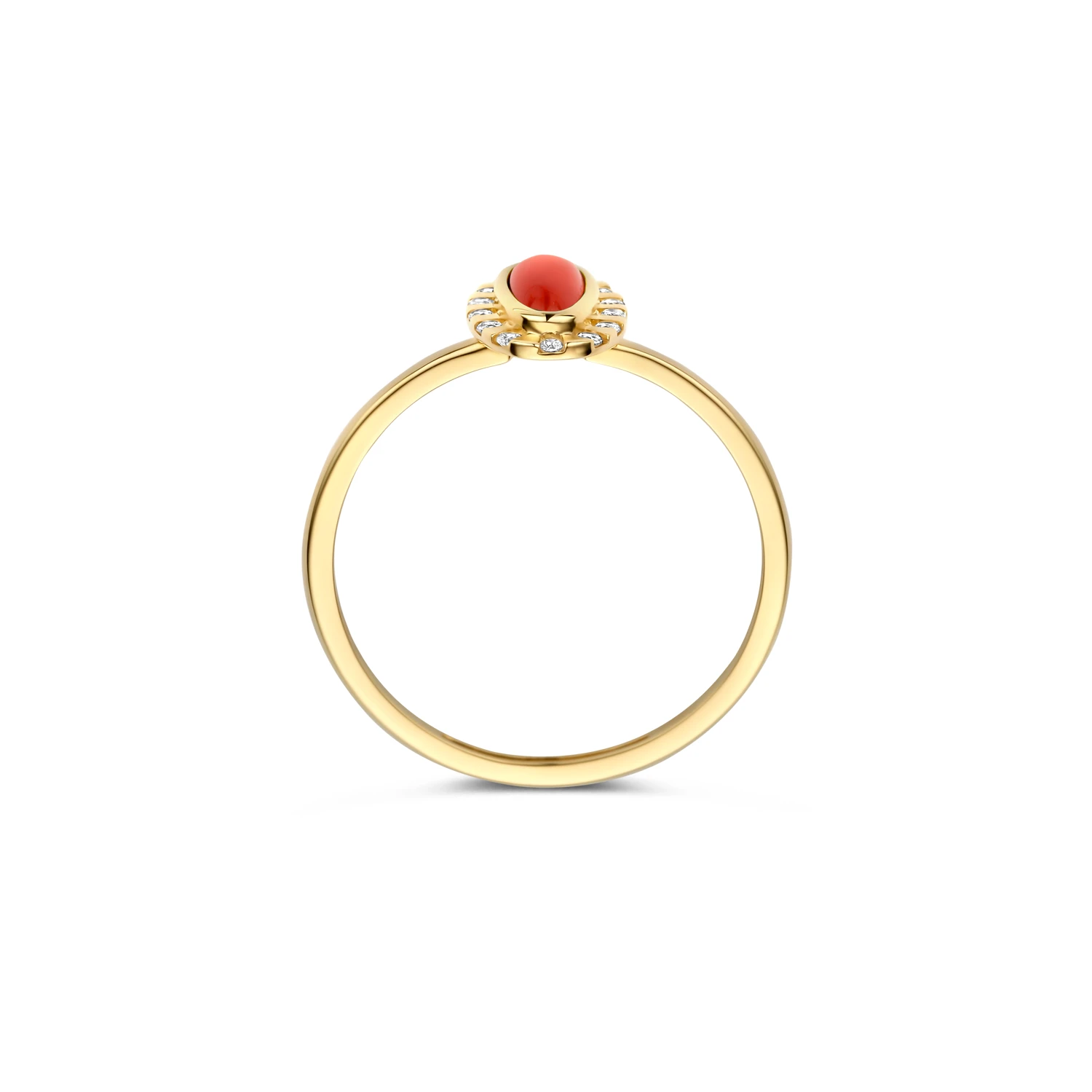 Blush Ring 1266YRA - Geelgoud (14k) met Rode Agaat