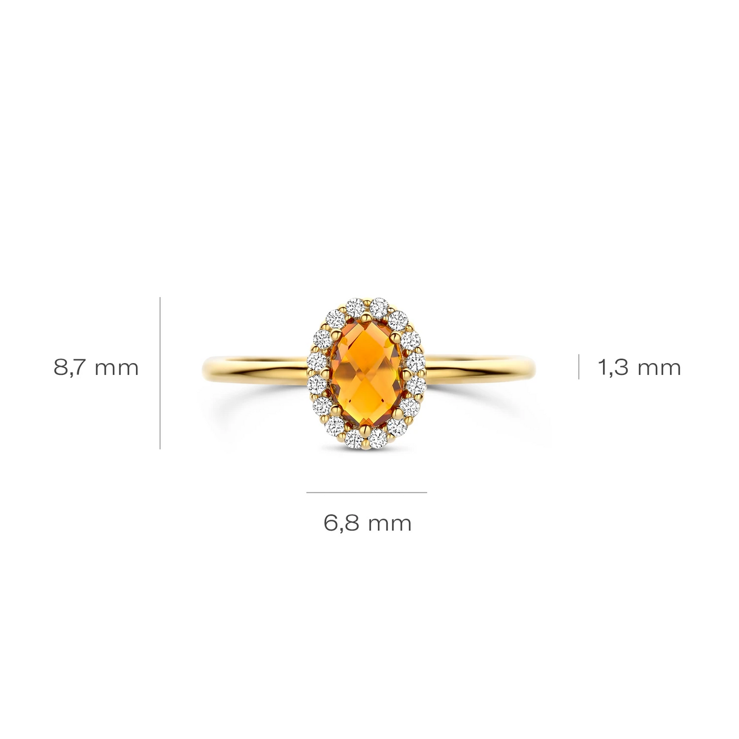 Blush Ring 1271YCI - Geelgoud (14k) met Madeira Citrien
