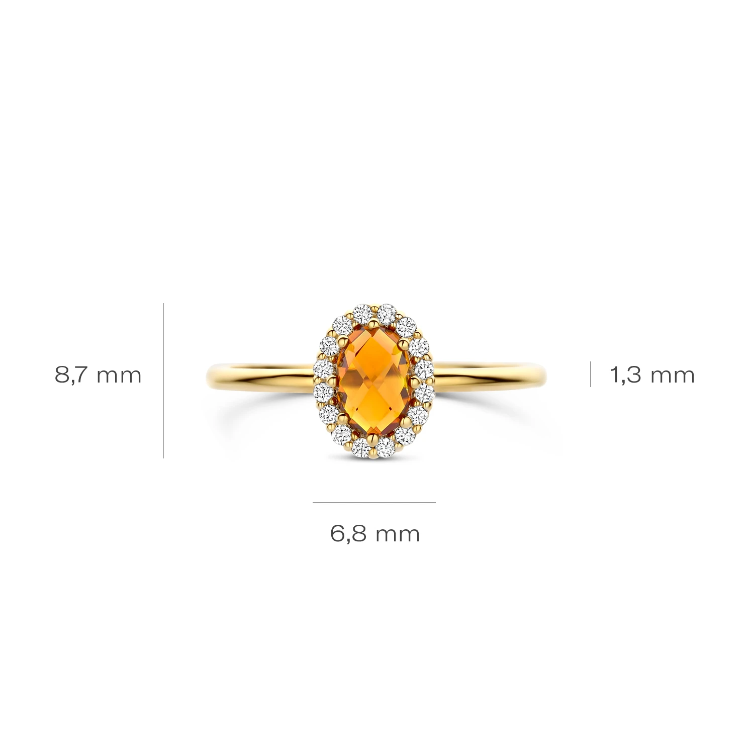 Blush Ring 1271YCI - Geelgoud (14k) met Madeira Citrien