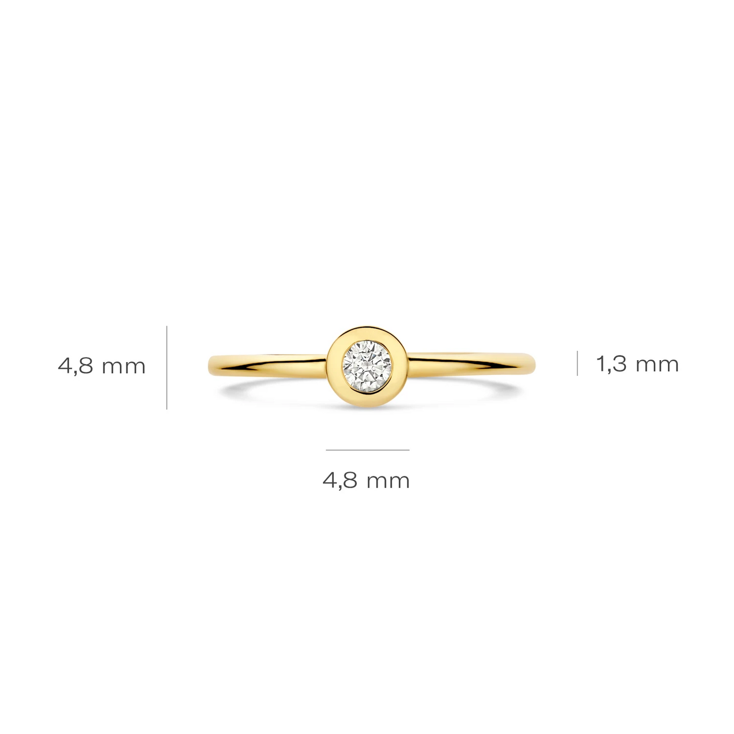 Blush Ring 1273YZI - Geelgoud (14k) met Zirconia