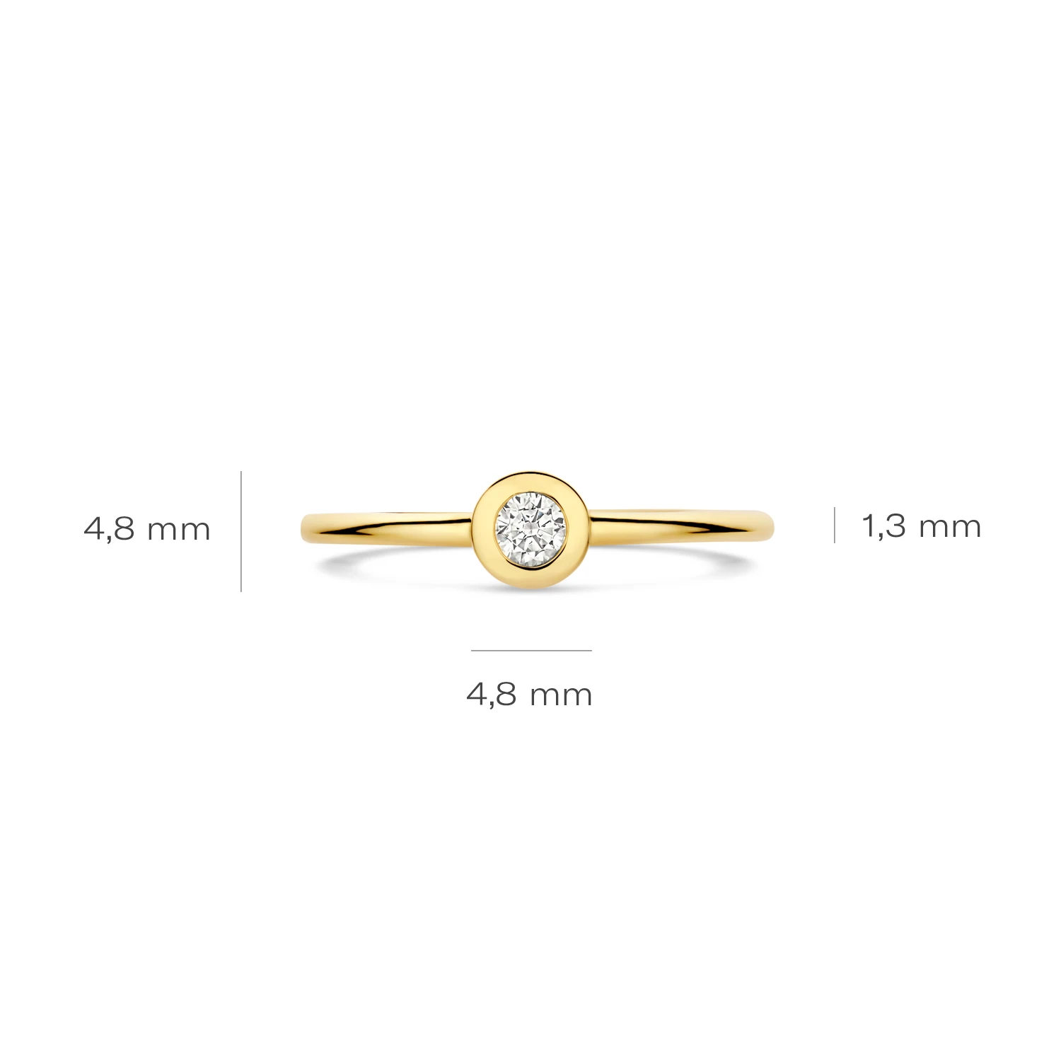 Blush Ring 1273YZI - Geelgoud (14k) met Zirconia