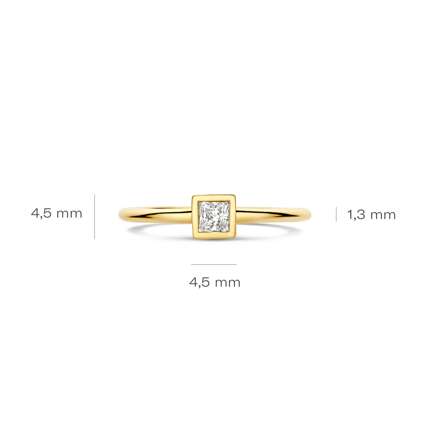 Blush Ring 1274YZI - Geelgoud (14k) met Zirconia