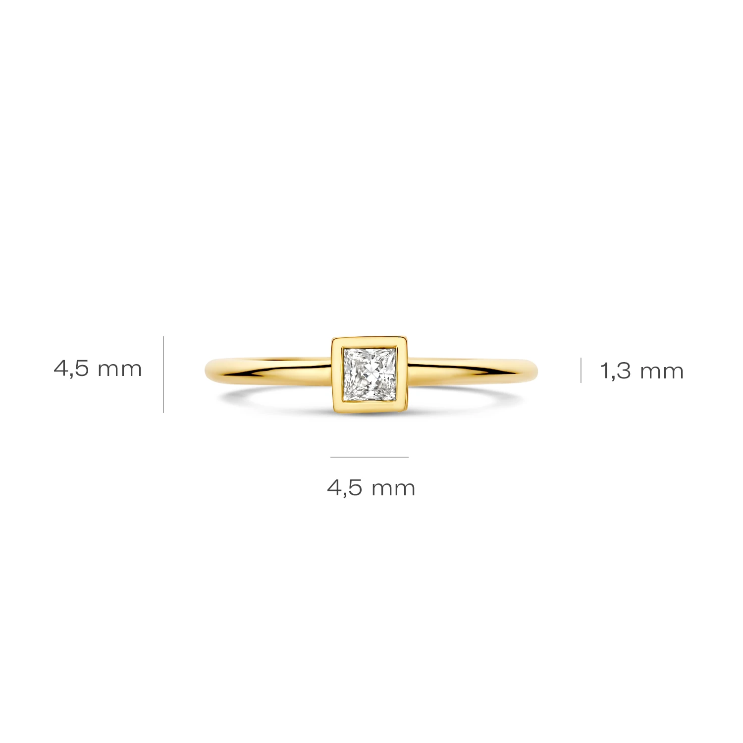 Blush Ring 1274YZI - Geelgoud (14k) met Zirconia