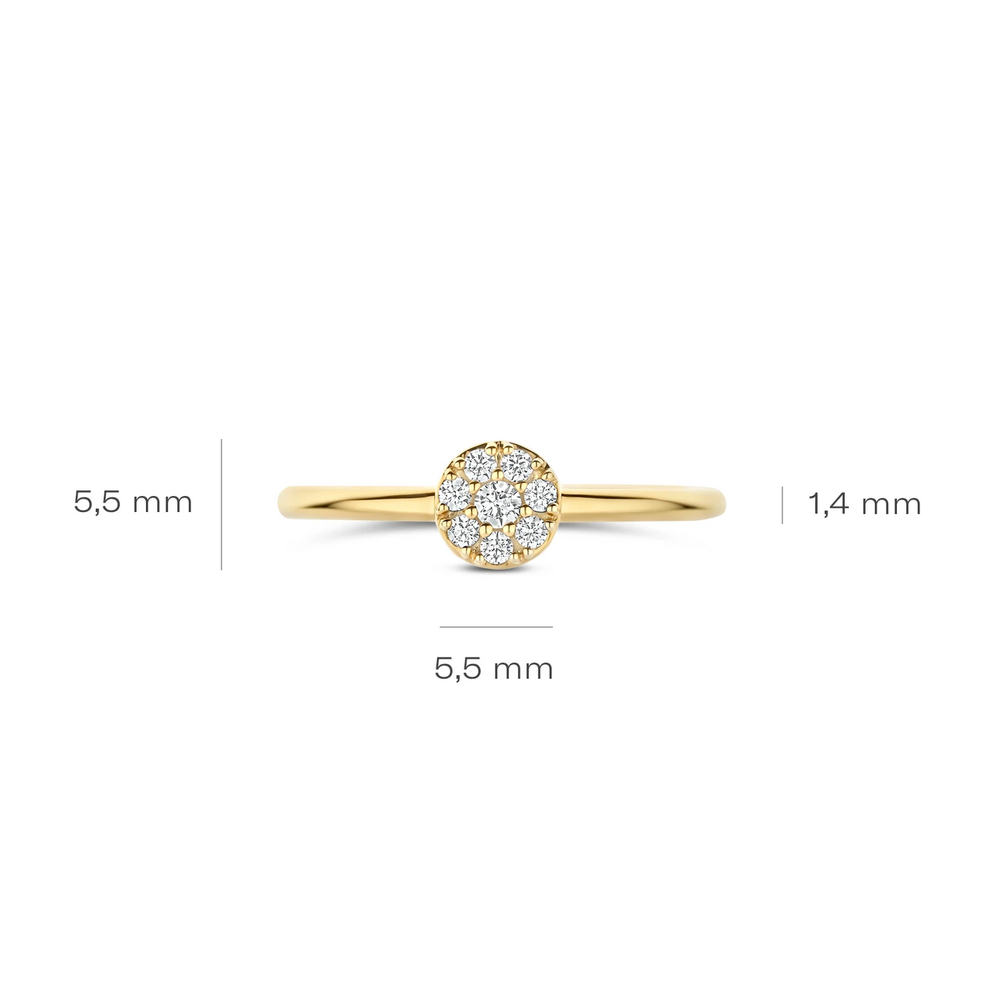 Blush Ring 1277YZI - Geelgoud (14k) met Zirconia