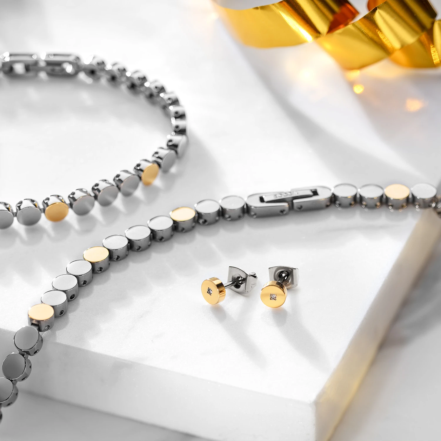 Boccia Titanium set Collier Oorringen en Armband