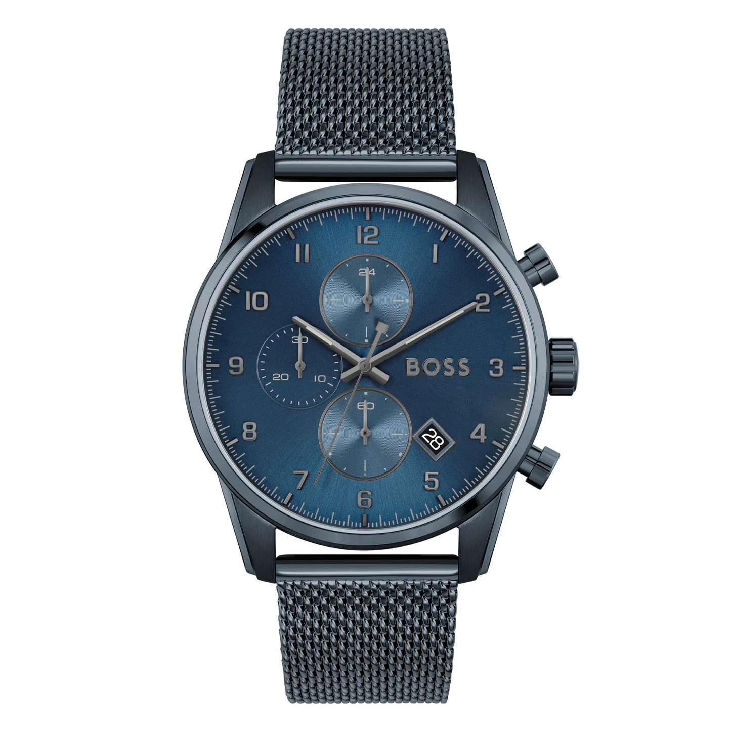 BOSS HB1513836 SKYMASTER  Horloge  Staal  Blauw  Ø 44 mm